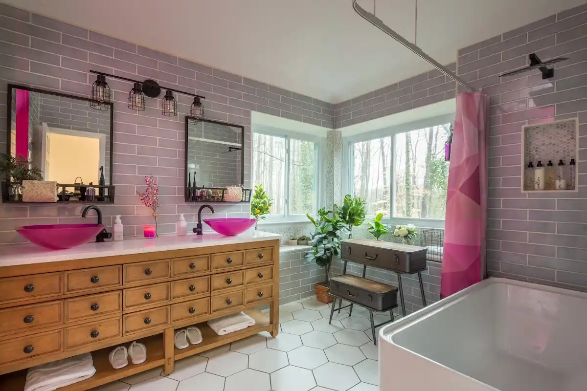 Bathroom renovation after water damage restoration in Apex